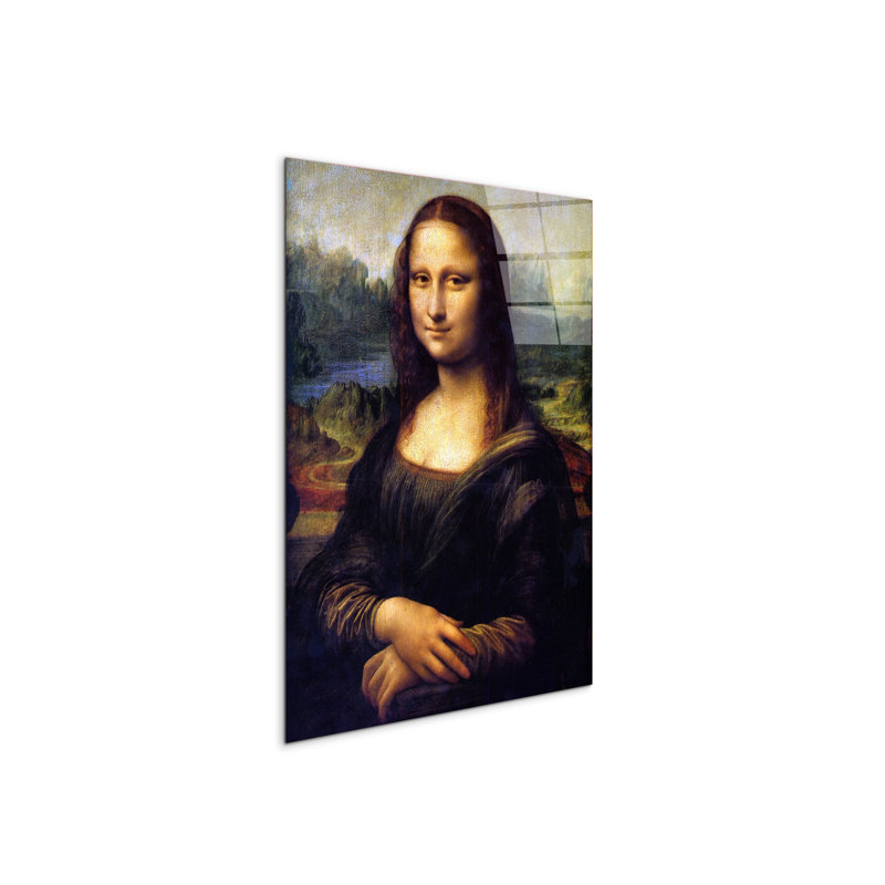 Mona Lisa By Da Vinci Leonardo 80cm H X 60cm W CrystalArt Material Acrylic Glass Effect, Frameless Panel Lightweight Ready to Hang