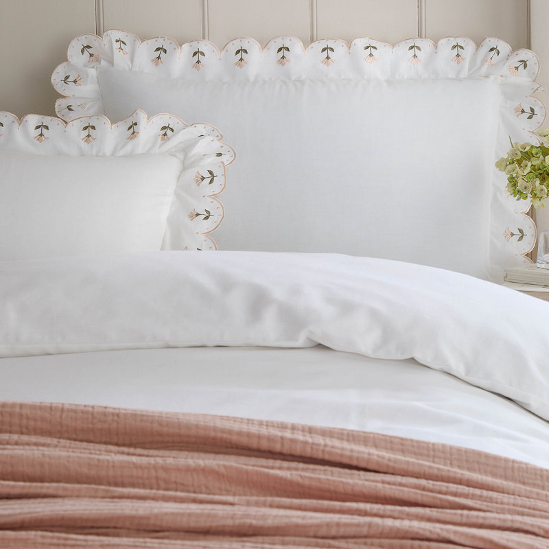 Florrie Cotton Floral Duvet Cover Set with Pillowcases Included, Super King Duvet Cover + 2 Standard Pillowcases