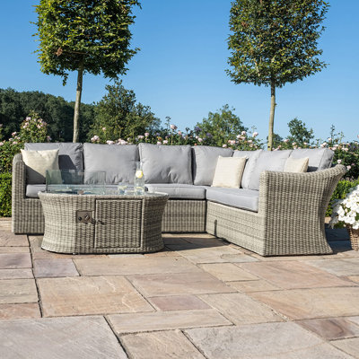 Balcom 5 Seater Rattan Corner Sofa Set