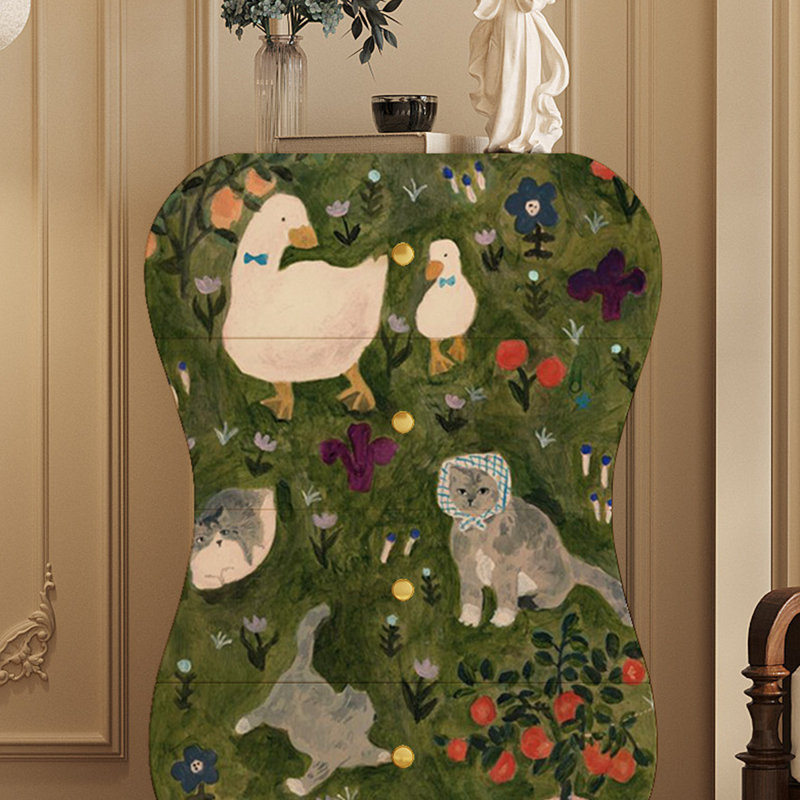 Armoire de rangement pour hall d'entrée en bois massif