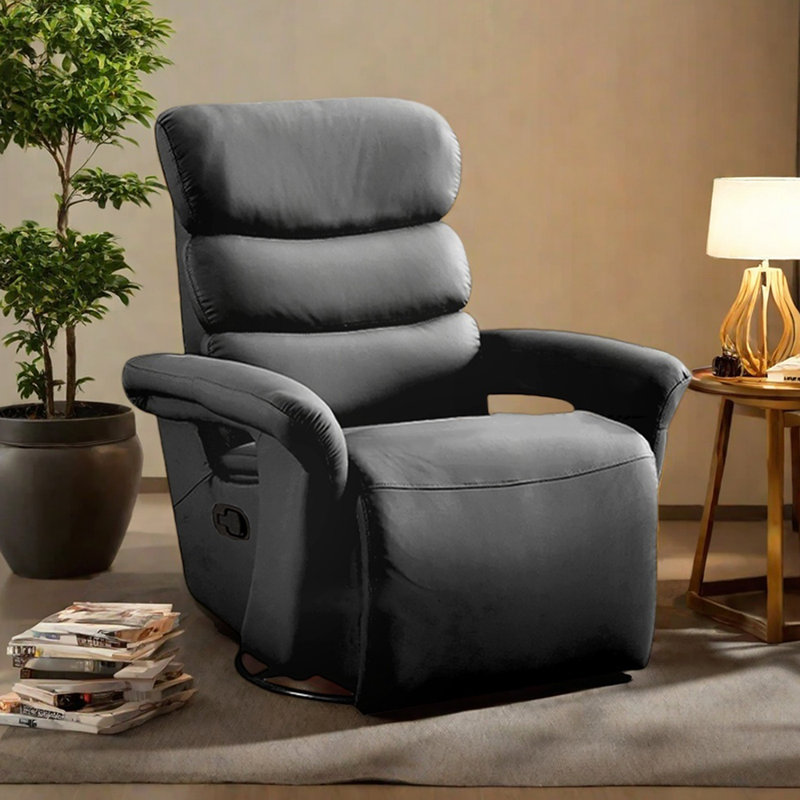 Ergonomic Multi-Functional Single Casual Recliner, Black