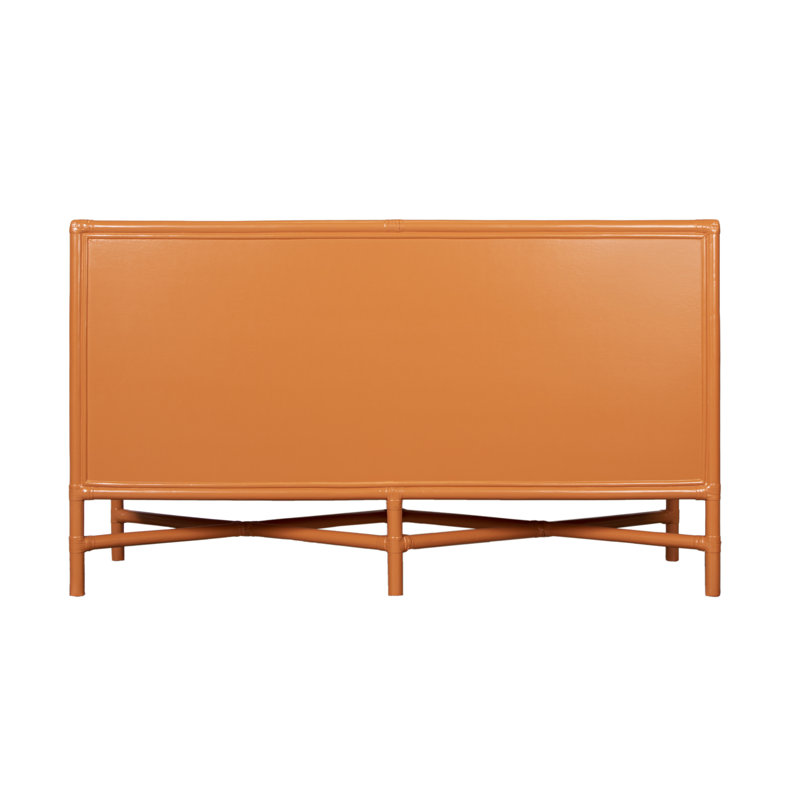 Venice 4 Drawers 54" W Double Dresser, Citrus Orange
