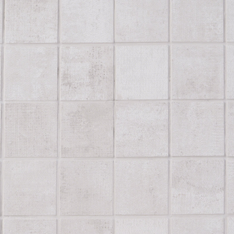 Carreau de mosaïque pour mur et plancher en porcelaine 2 po x 2 po Marken, Gris clair