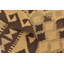 Tapis de zone en laine crème/brune 3 pi 1 po x 4 pi 10 po one-of-kind à la main noué la Lorain