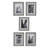 Set Of 5-7X8 MDF Matted Frame Set For 4X6 Photos-Grey