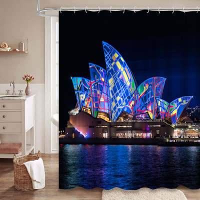 Sydney Australia Annual Music Festival Shower Curtain with 12 Hooks