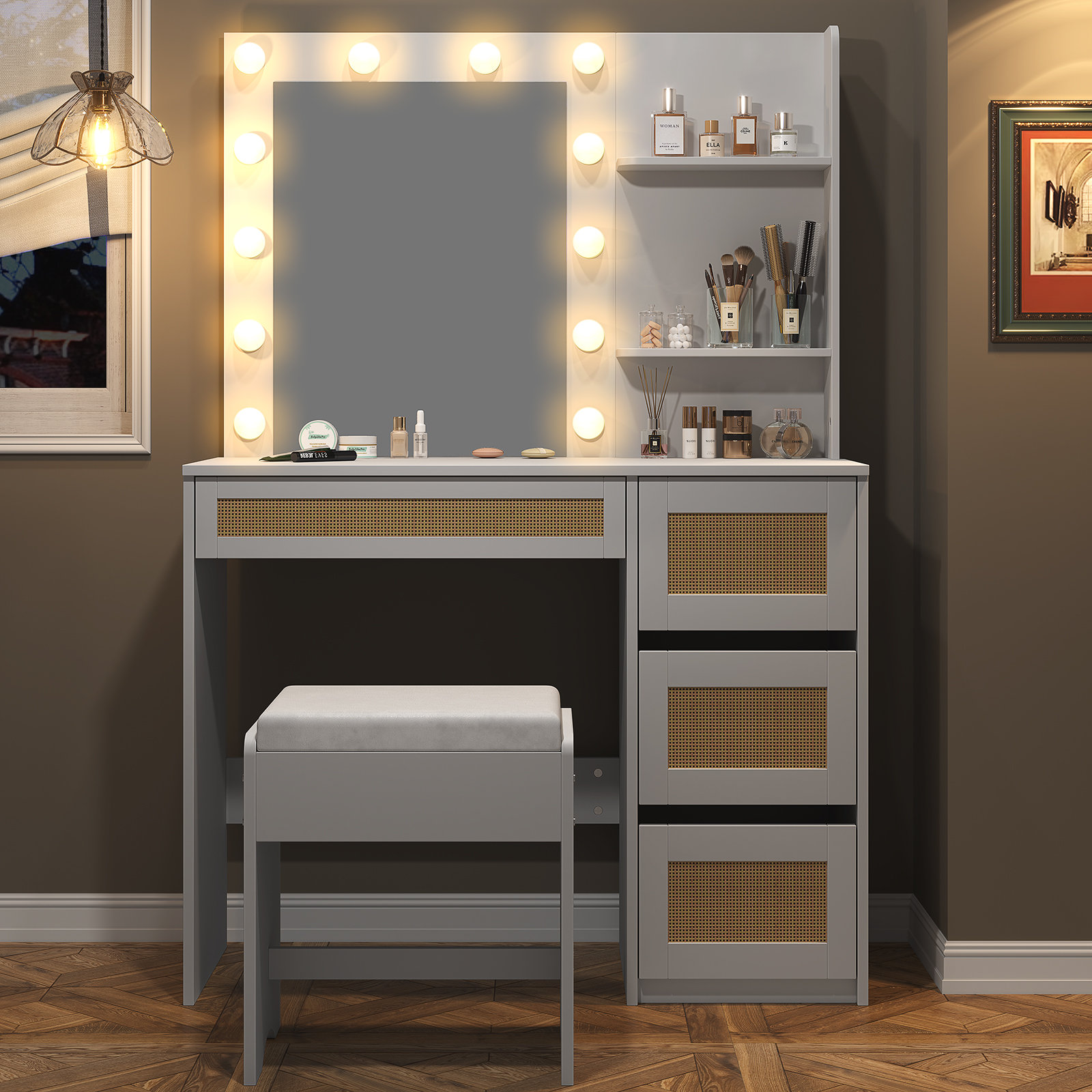 https://assets.wfcdn.com/im/98904249/compr-r85/2509/250988520/rosevell-rattan-makeup-vanity-desk-set-with-3-modes-adjustable-brightness-light-and-stool.jpg