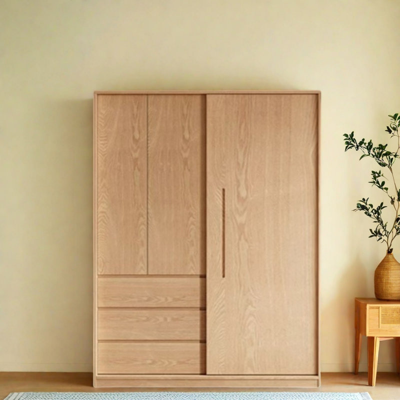 Garde-robe simple en bois, H 78,74 po x l 59,06 po x P 23,62 po