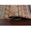 Tapis brun / bleu / rouge en laine noué à la main de conception unique 6 pi 7 po x 9 pi 7 po New Age