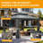 13x13 FT Outdoor Galvanized Steel Patio Gazebo with Double Roof-123281485-123281489