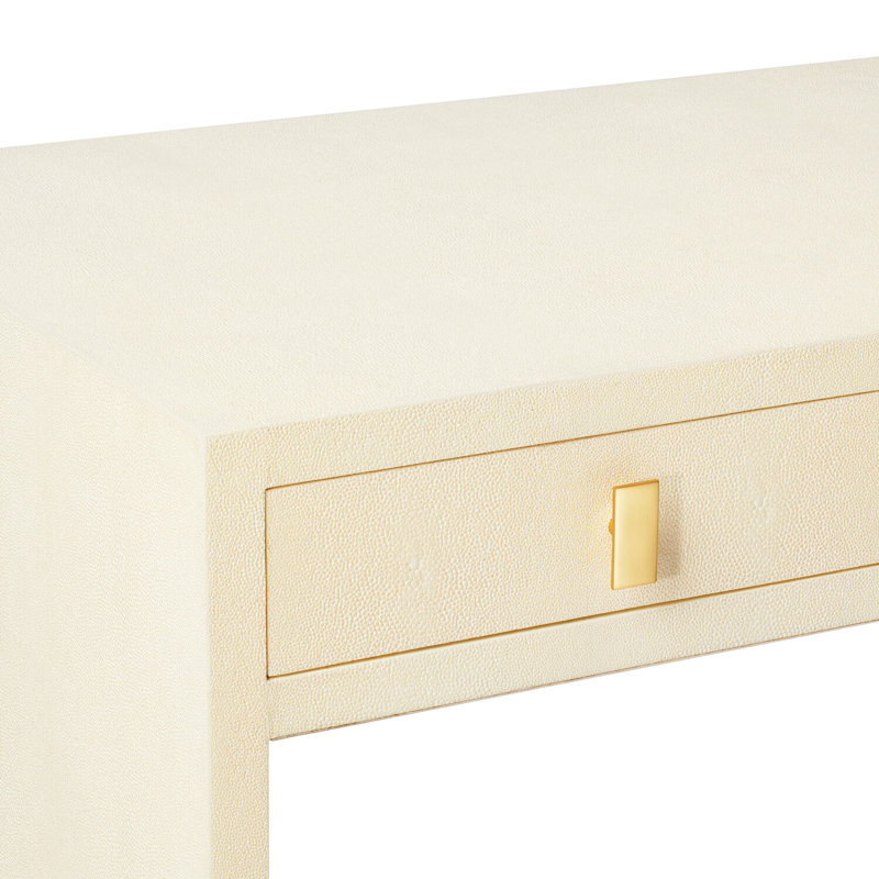 Shagreen Vanity Table and Stool Set