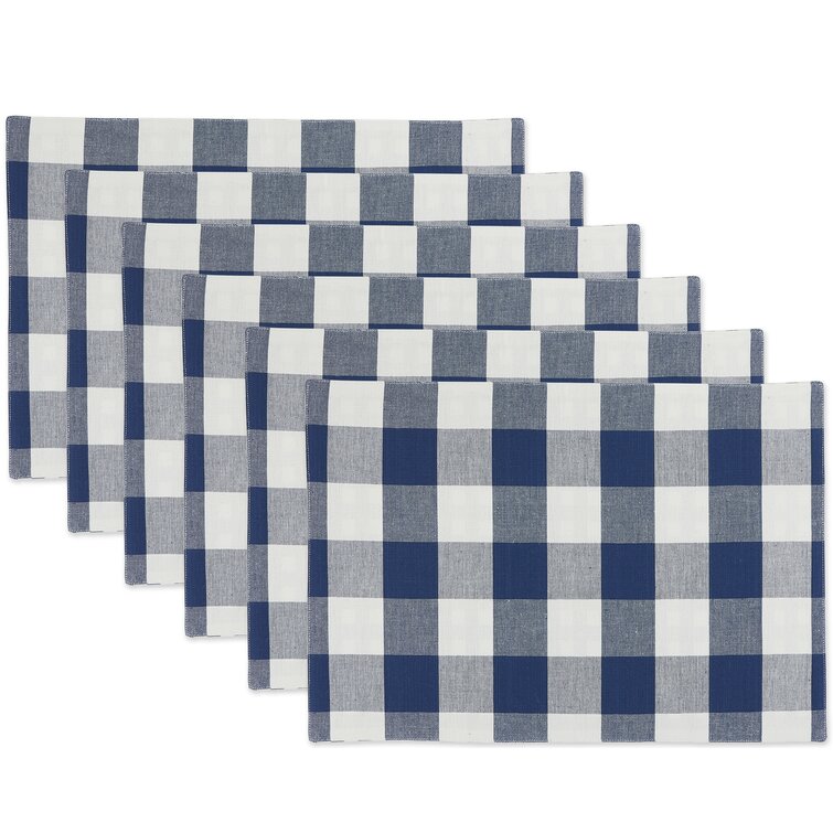 Gracie Oaks Fairley Cotton Gingham Rectangle Placemat & Reviews | Wayfair