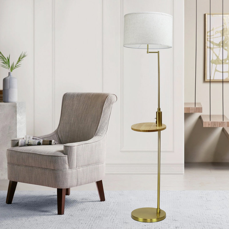 Jassan 65.74'' Gold Task Floor Lamp Set