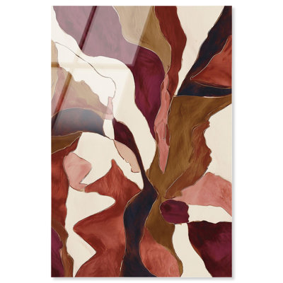 «Collage of a Red World IV», reproduction d'art acrylique sur toile par Art Remedy, prête à être suspendue, 20 x 30
