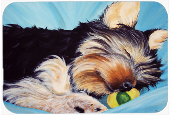 Planche à découper en verre caroline naptime yorkie yorkshire terrier