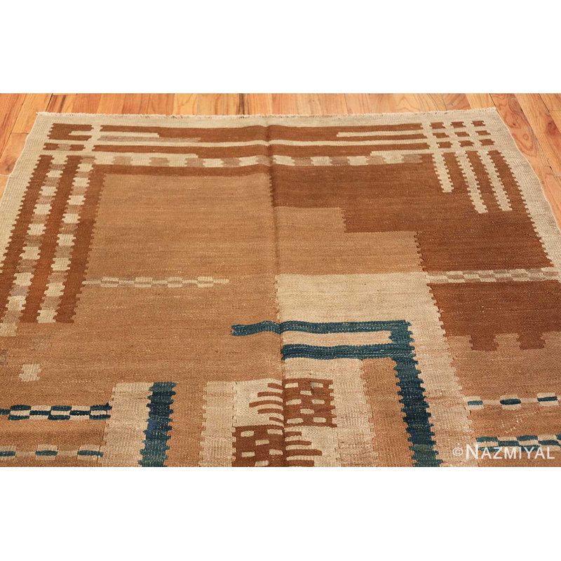 Magnifique tapis kilim moderne Mid-Century