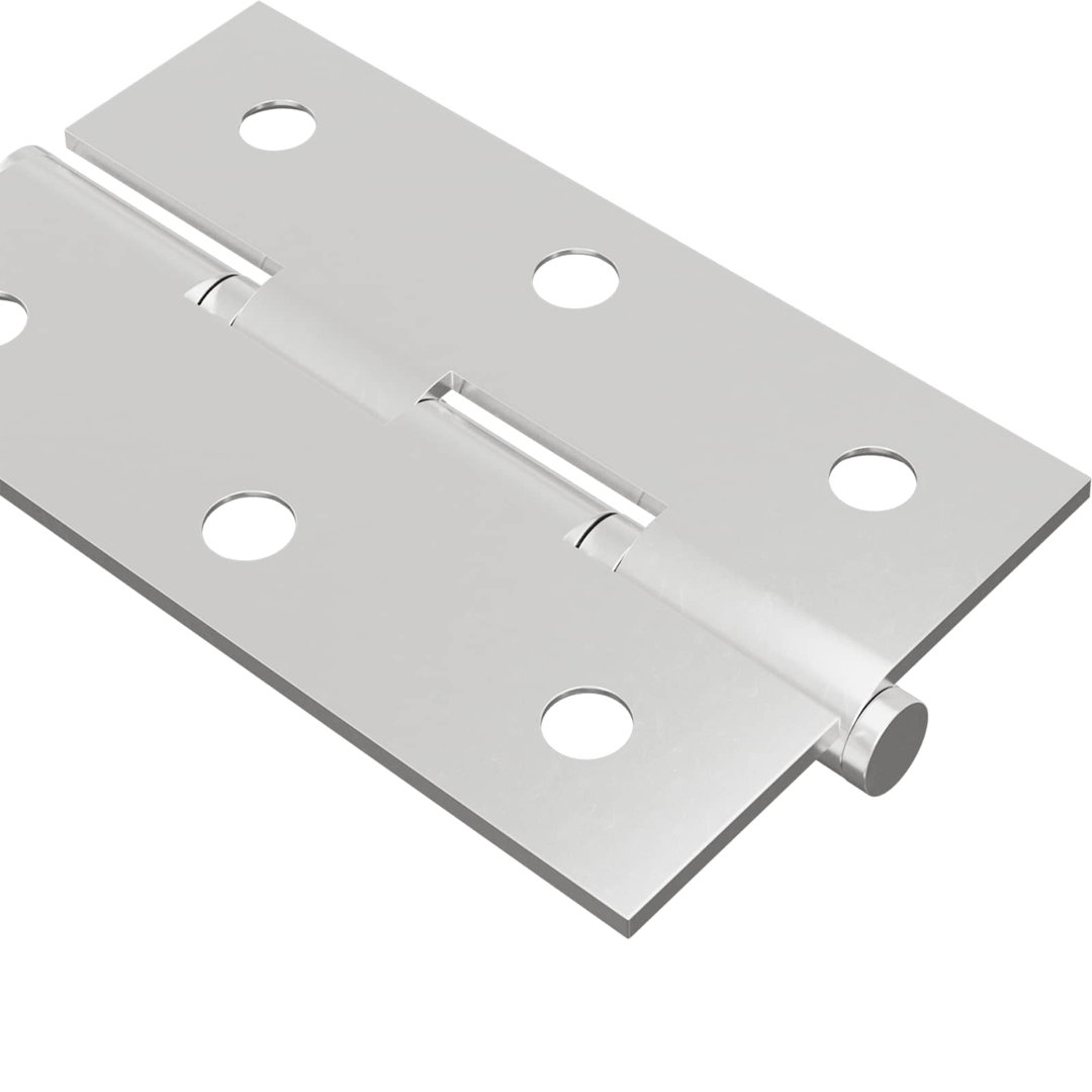 Vidaxl Hinge Plain Silver Steel Rectangular Hardware Tools Door Components
