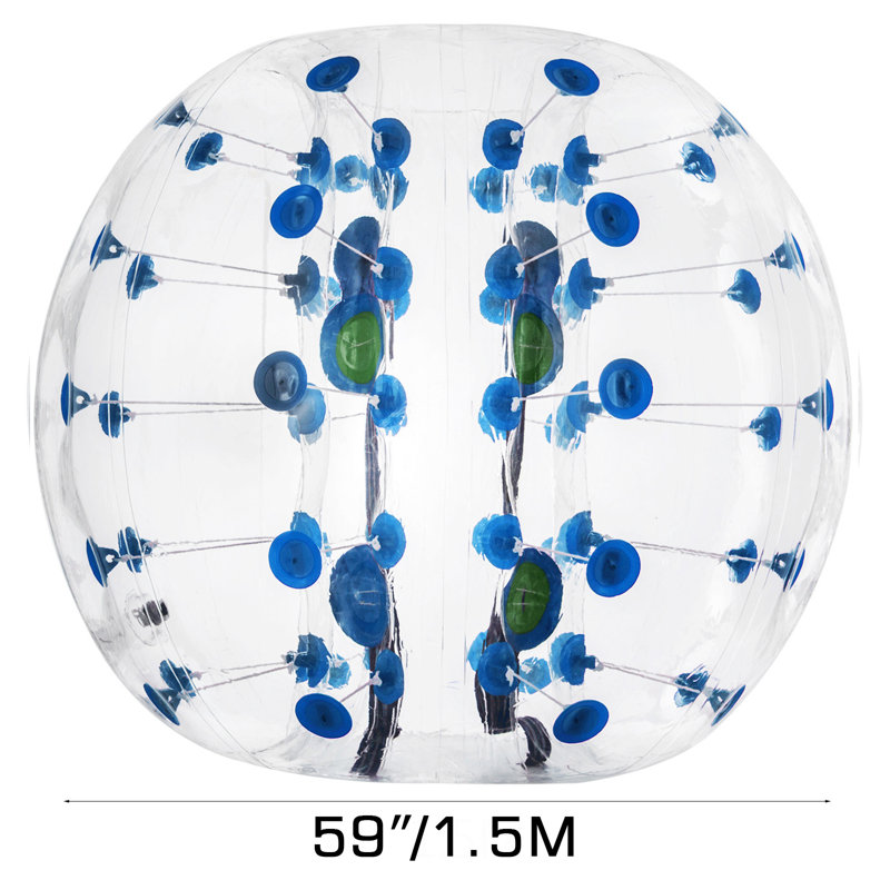 Ballon de butin gonflable 1,2 m, Transparent / bleu, H 59 po x l 59 po x P 59 po