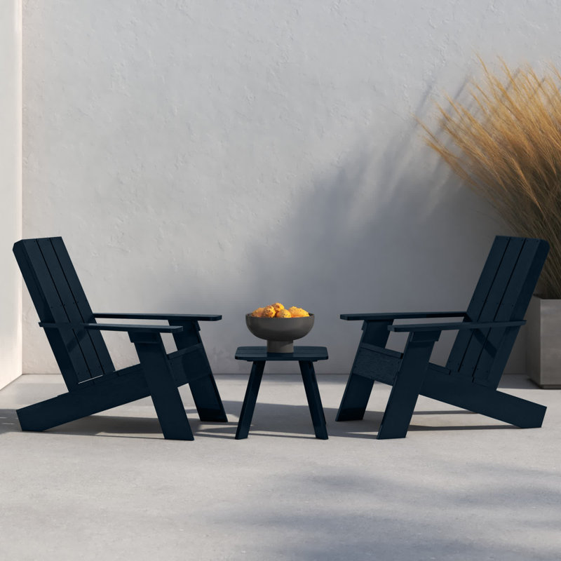 Byrnes 2 - Person Patio Conversation Set, Federal Blue
