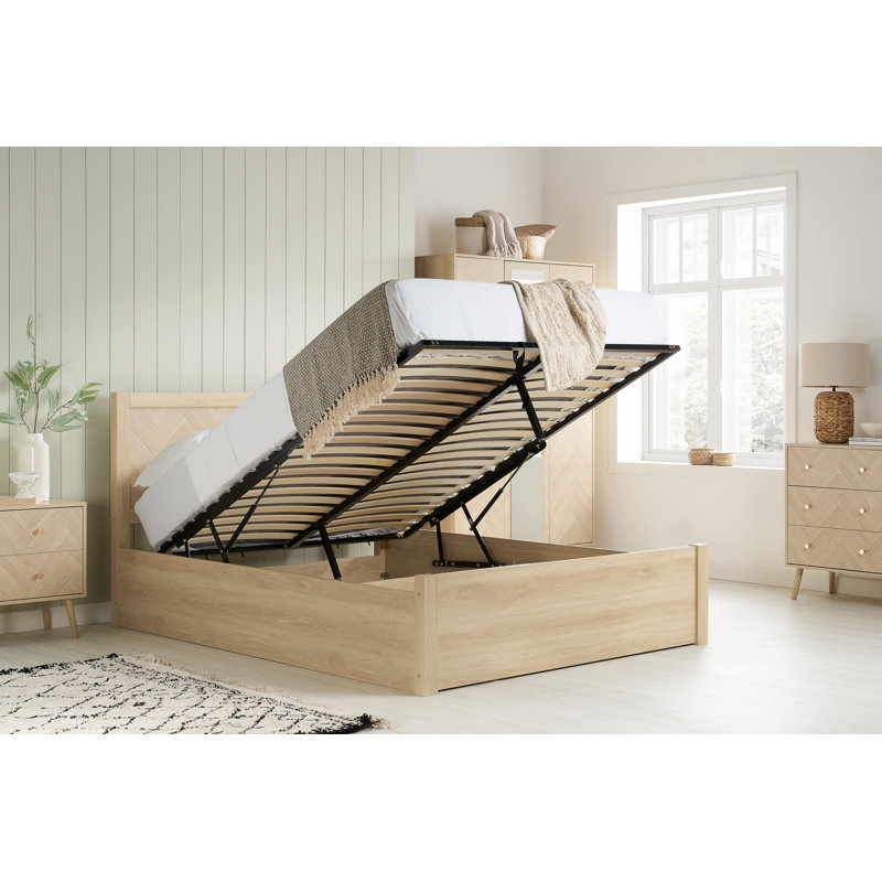  Mardell Ottoman Storage Bed, Double (4'6), Oak