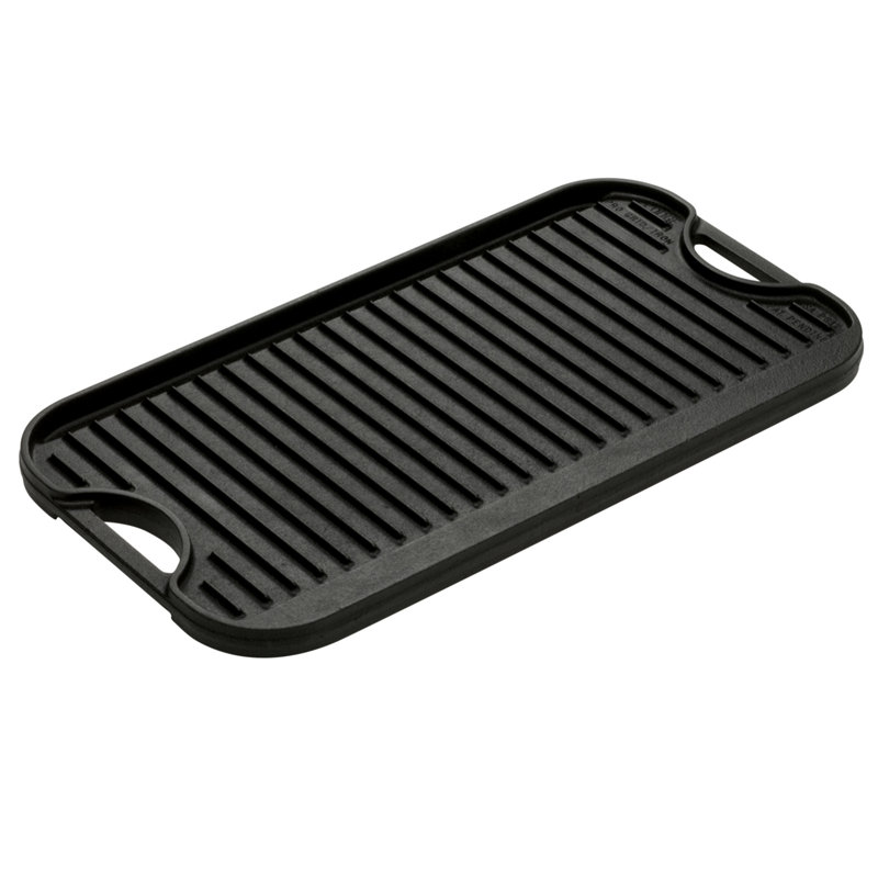Lodge Black Cast Iron Reversible Grill Griddle, 20 x 10.44 inch