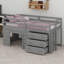 Lit mezzanine avec armoire et tablette-1340926652