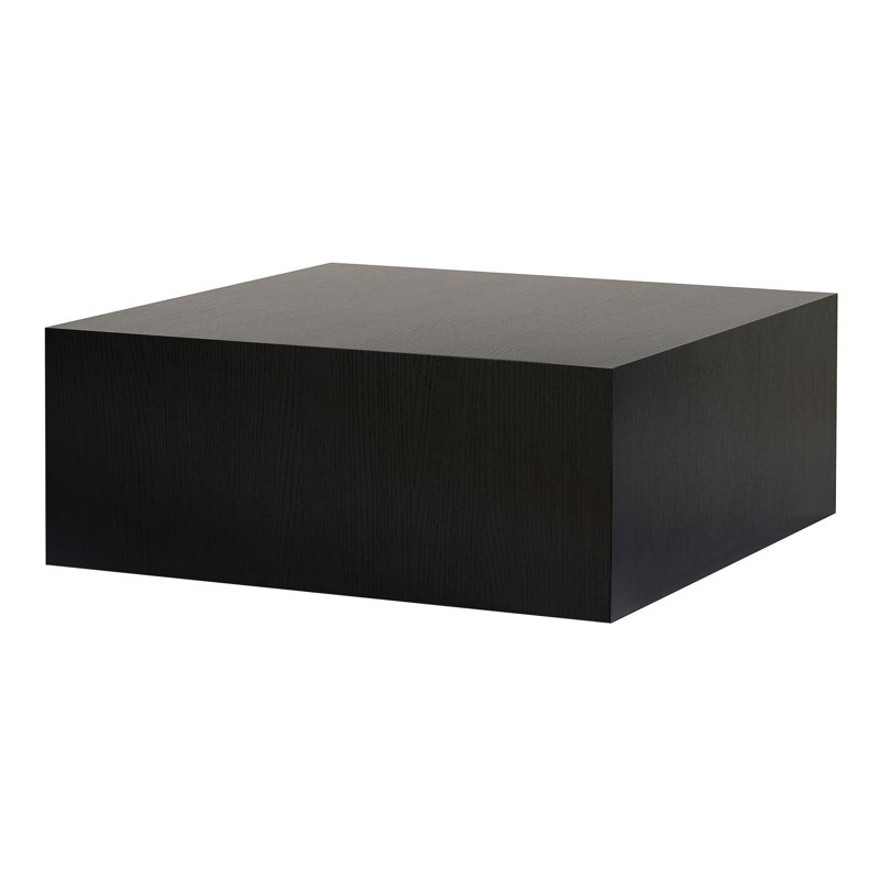 Stylish Black Coffee Table, 35.4 x 35.4 x 19.7 inches | 100% MDF, Thickness: 0.7 inches | Modern Design Perfect for Living Room & Lounge Areas, Solid Color - Durable & Elegant Furniture