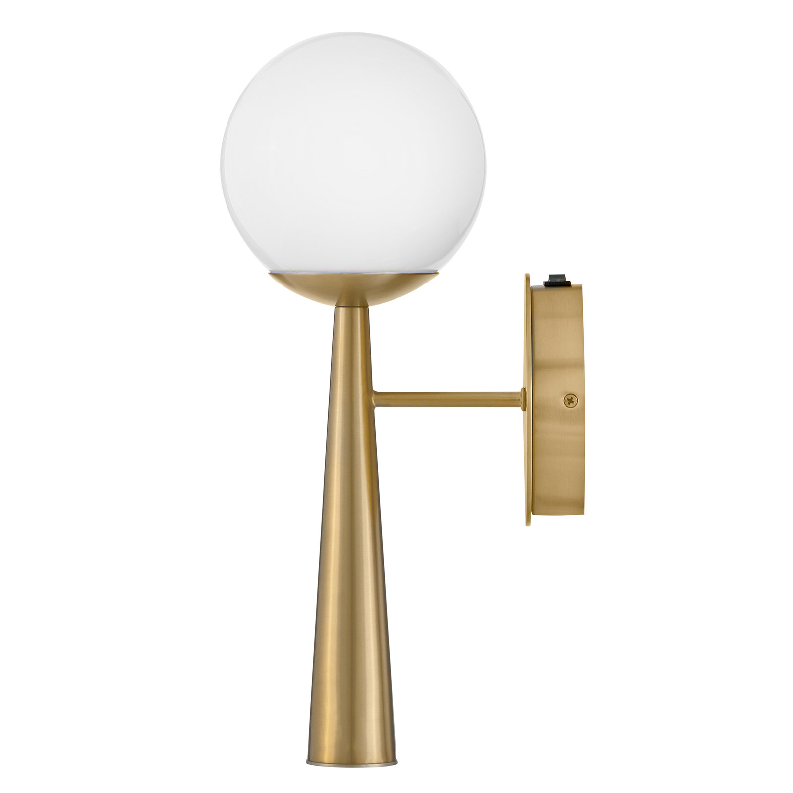 Cely Wall Sconce, Lacquered Brass