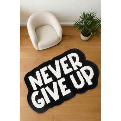 Black Cloud Motivational Shag Rug