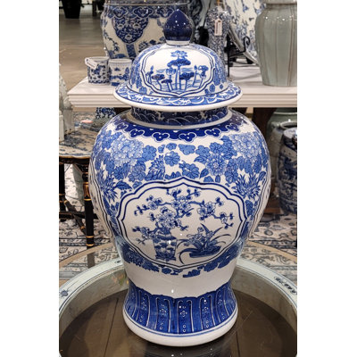Handmade Porcelain China Ginger Jar