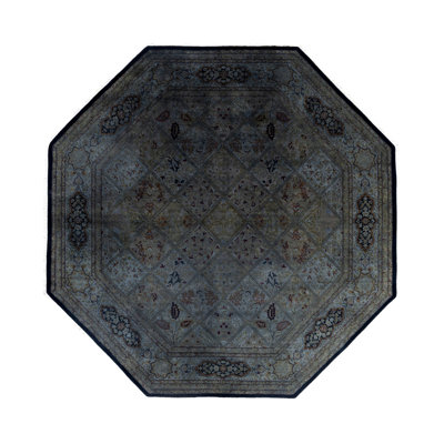 Overdyed One-of-a-Kind 7' 1" x 7' 1" Hand Knotted Area Rug