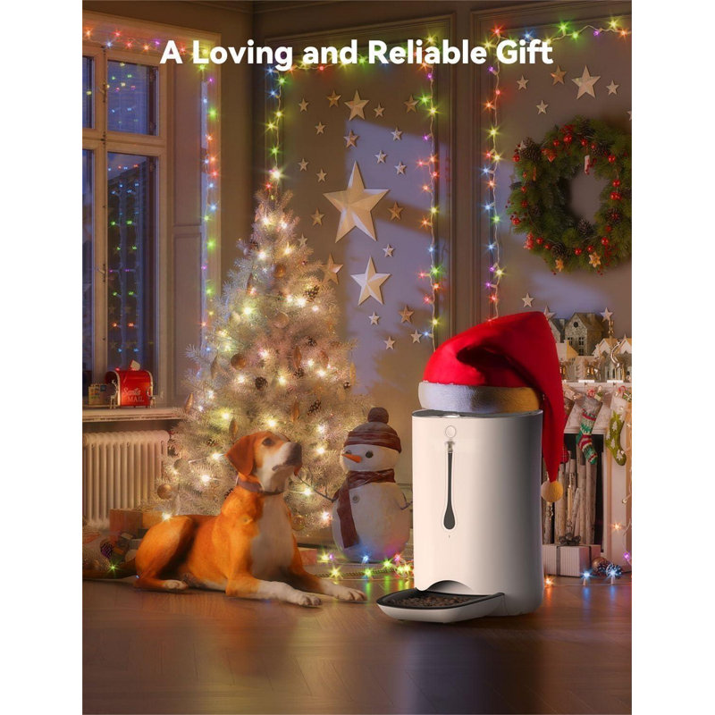 Automatic Dog Feeder, 7L Pet Food Dispenser For Cats And Dogs, Automatic Cat Feeders With Protion Control, Voice Recorder&Programmable Timer For Up To 5 Meals Per Day