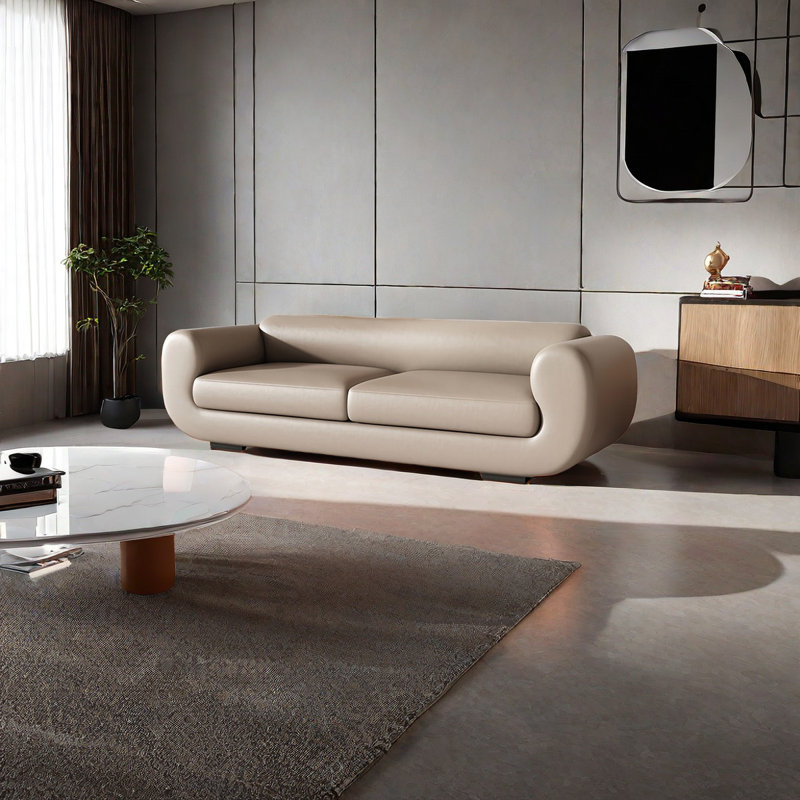 Banc de bout Chic Minimalist, Blanc cassé