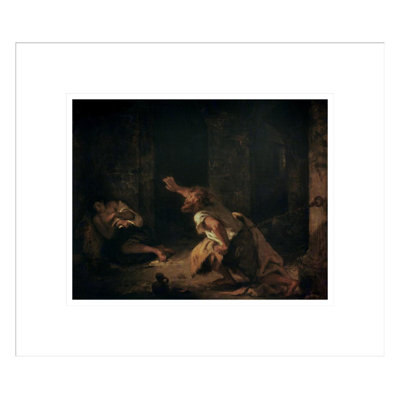 «The Prisoner of Chillon» par Eugène Delacroix, impression giclée sur cadre