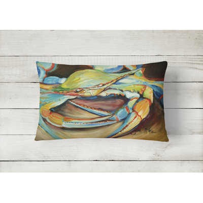 Crab Outdoor Reversible Throw Pillow