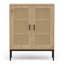  2 Door Tall Rattan Sideboard
