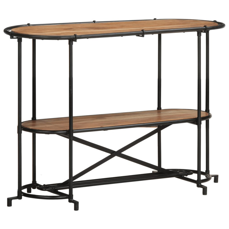 4-3 110cm Solid Wood Top Console Table, Solid acacia wood