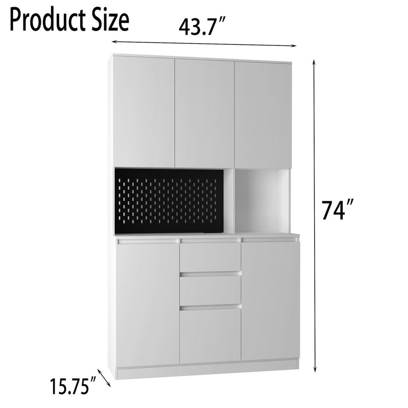 Garde-manger de 74 po Brylea, Blanc
