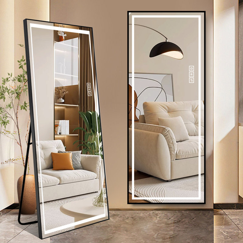 Miroir à DEL pleine longueur avec lumières et grand miroir