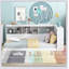 Lit de jour simple en bois avec armoires de rangement et ports USB-498736378