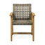 2 sièges en bois et construction solide, assise, 23,9 po x 27,03 po, l 34,67 po et tissage polyvalent