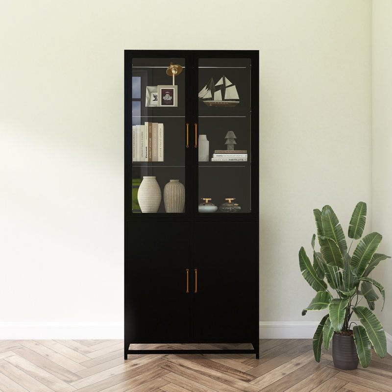 Vitrine de 76,75 po de hauteur, Noir