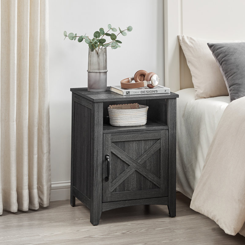 Table de chevet Bauman, Gris anthracite, Individuel