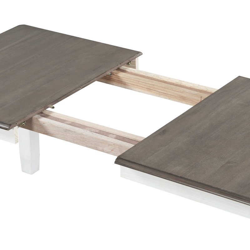 Ensemble de table de salle à manger de style rétro 7 pièces avec table extensible et 6 chaises rembourrées TREXM