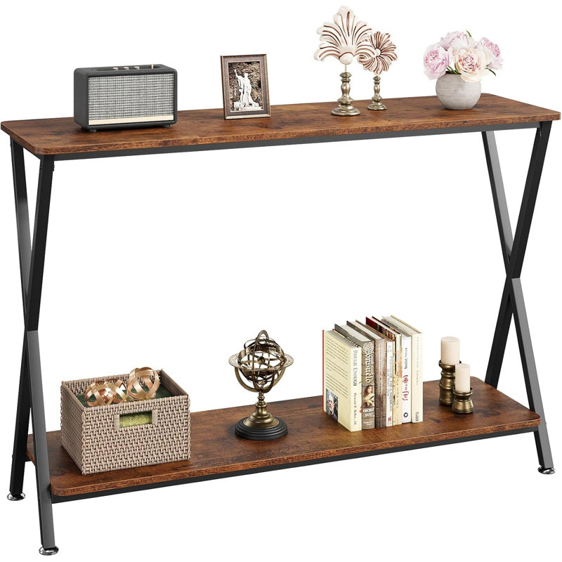 105cm Console Table, Brown, Brown / Black