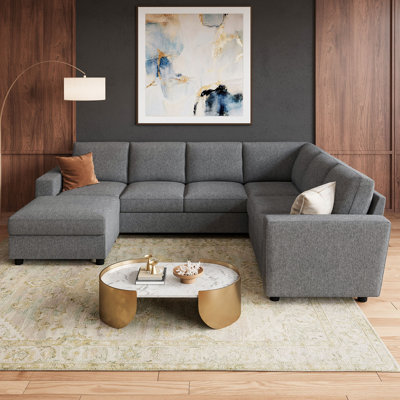 Canapé modulaire en U avec repose-pieds Abramson