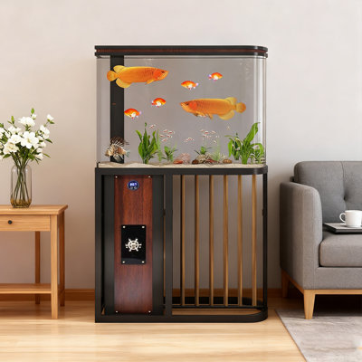Aquariums à coins arrondis avec base décorative Hot-Bent