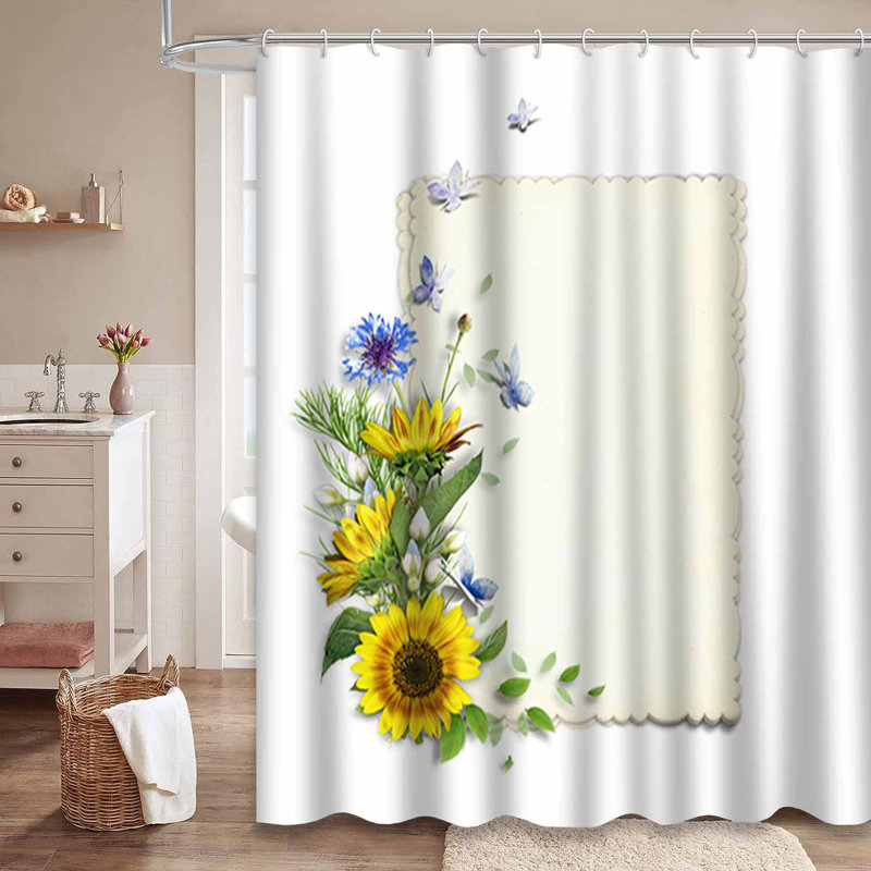 Magnifique rideau de douche avec 12 crochets, L 72 po x l 78 po