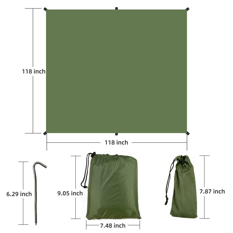 Auvent de camping coupe-vent, tente portable à montage rapide, hamac de camping léger avec double-toit, bâche, abri de randonnée, voile d'ombrage, protection pour plantes de jardin, auvent