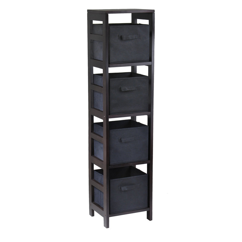 Eleia 4 Drawer Storage Drawer, Black